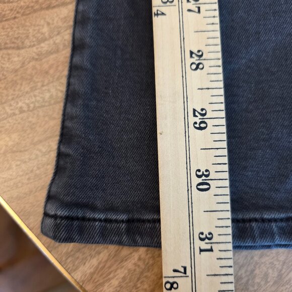 Daze Go Getter Jeans Carpender Distressed High Rise Flare Leg Black Size 26 - Picture 16 of 17